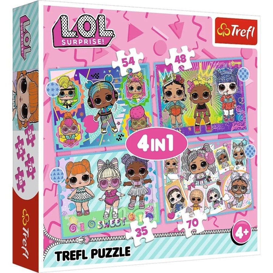 Trefl Puzzle 4v1 - Seznamte se s panenkami