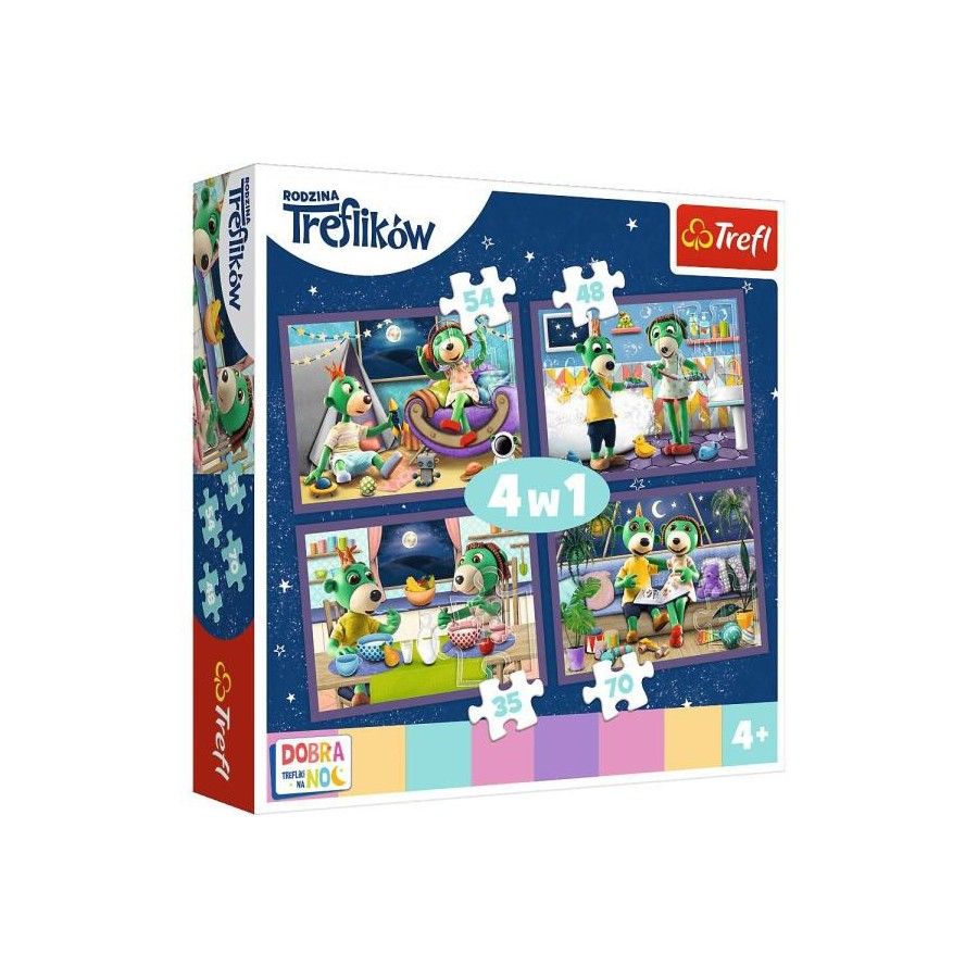 Trefl 四合一拼图 - Treflik 的晚间仪式。.