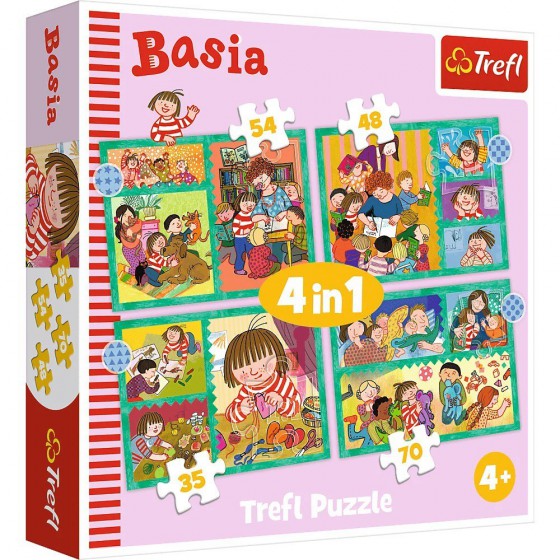 Trefl Puzzle 4w1 -Przygody Basi