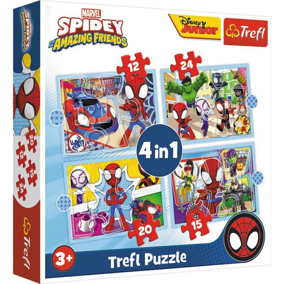 Trefl Puzzle 4w1 -Ekipa Spiday'a