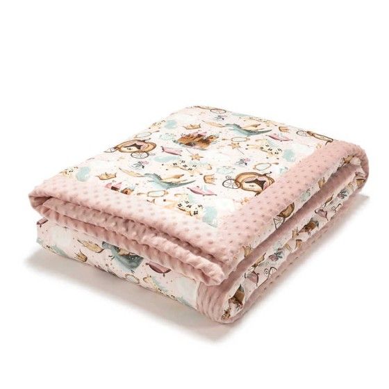 LA MILLOU CIEPŁY KOC MINKY - XL - PRINCESS - SMOKE ROSE