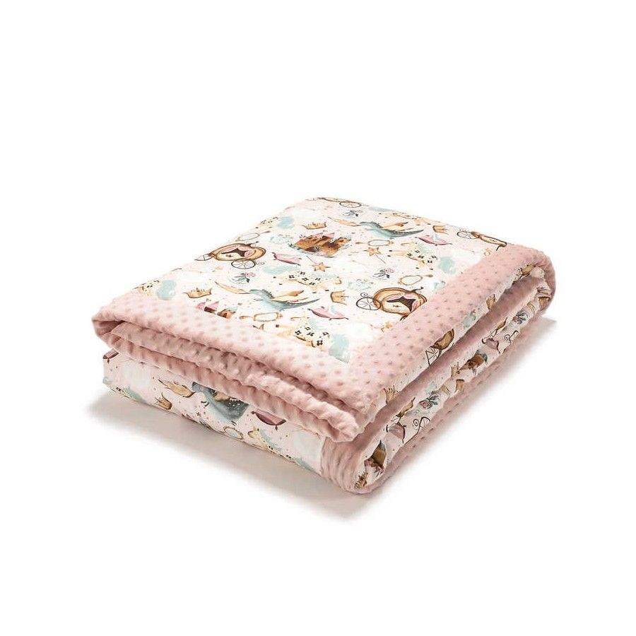 LA MILLOU CIEPŁY KOC MINKY - XL - PRINCESS - SMOKE ROSE