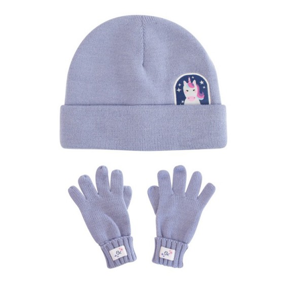 FlapJack Abbigliamento invernale per bambini Cappello e guanti Unicorn L