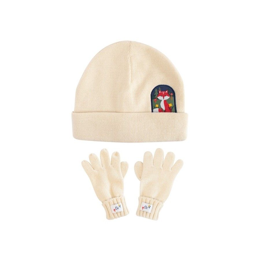 FlapJack Conjunto de Invierno para Niños Gorro y Guantes Fox M
