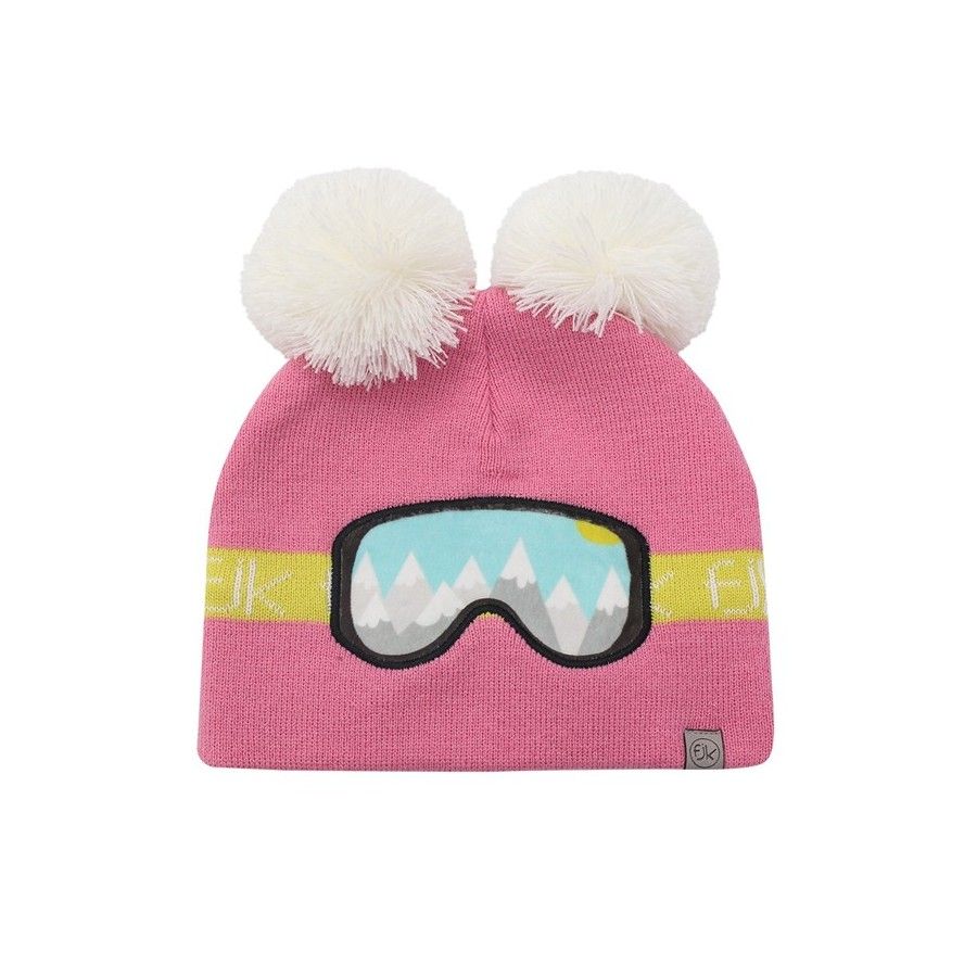 FlapJack Czapka dla Dziecka Narciarz Róż M/L