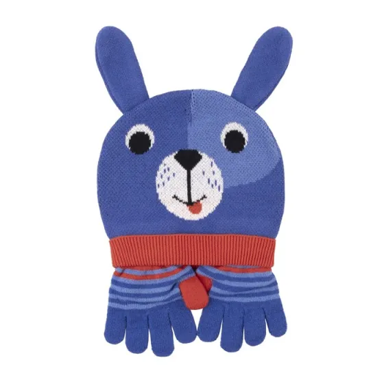 Zoocchini Winter set for children Cap and gloves Dog S