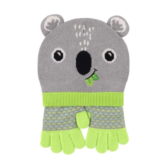Zoocchini Winter set for children Cap and Koala M gloves