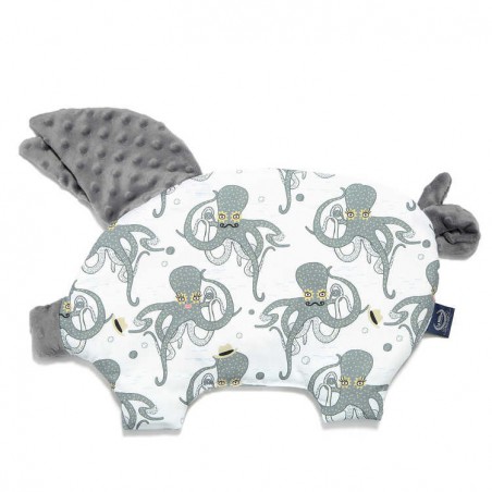 LA MILLOU KISSEN SLEEPY PIG MINKY - SEA BEAUTIES GREY - GREY