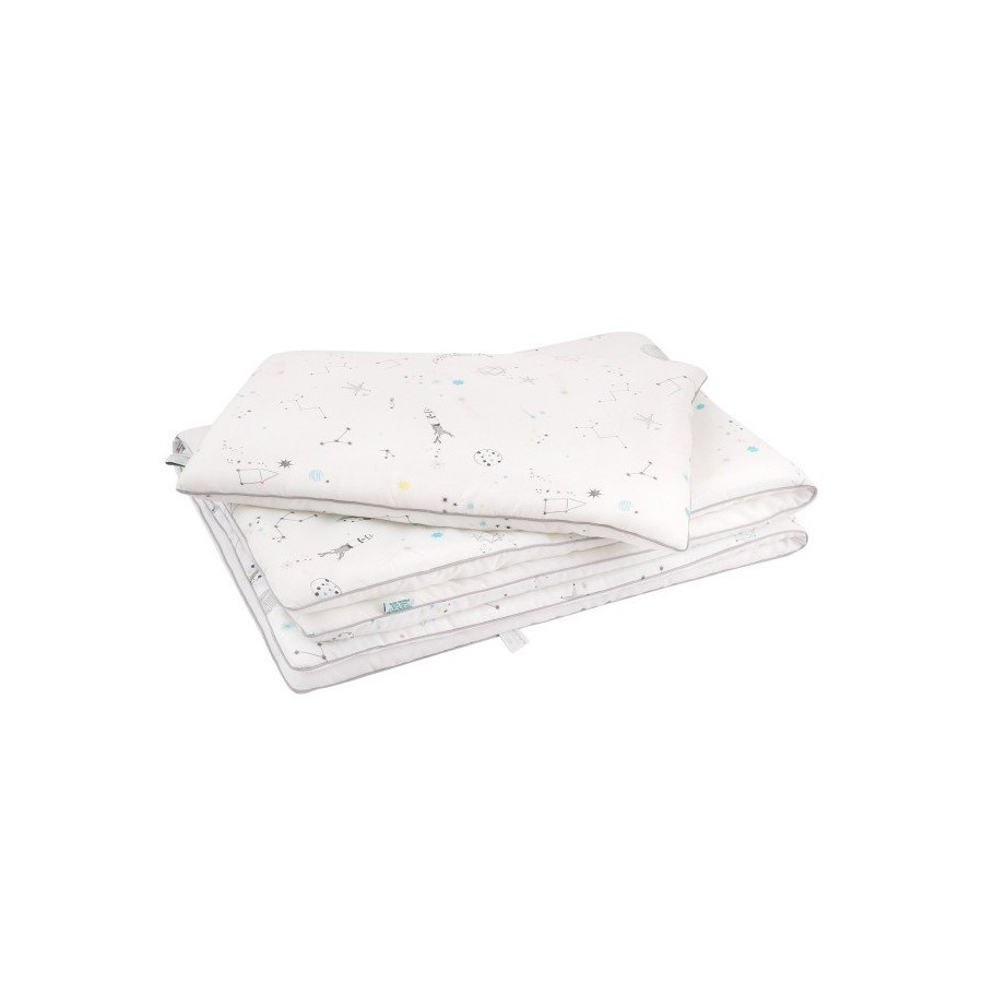 Samiboo - bed linen pillowcases white gray rabbit Space tab