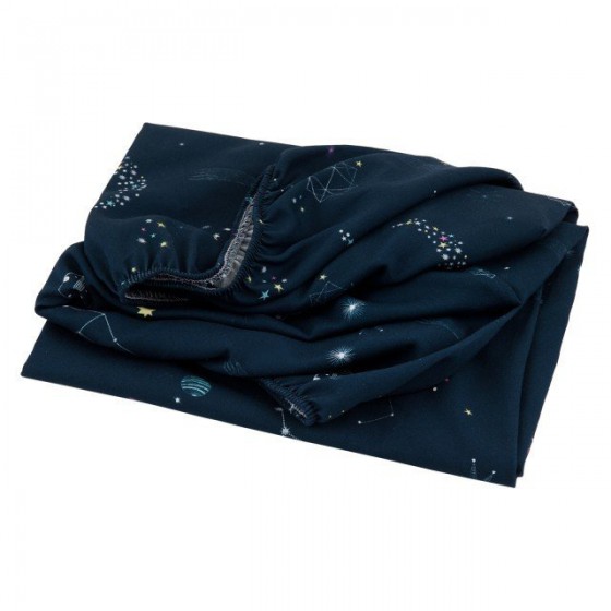 Samiboo - sheet with elastic navy Galaxy 120/60 cm