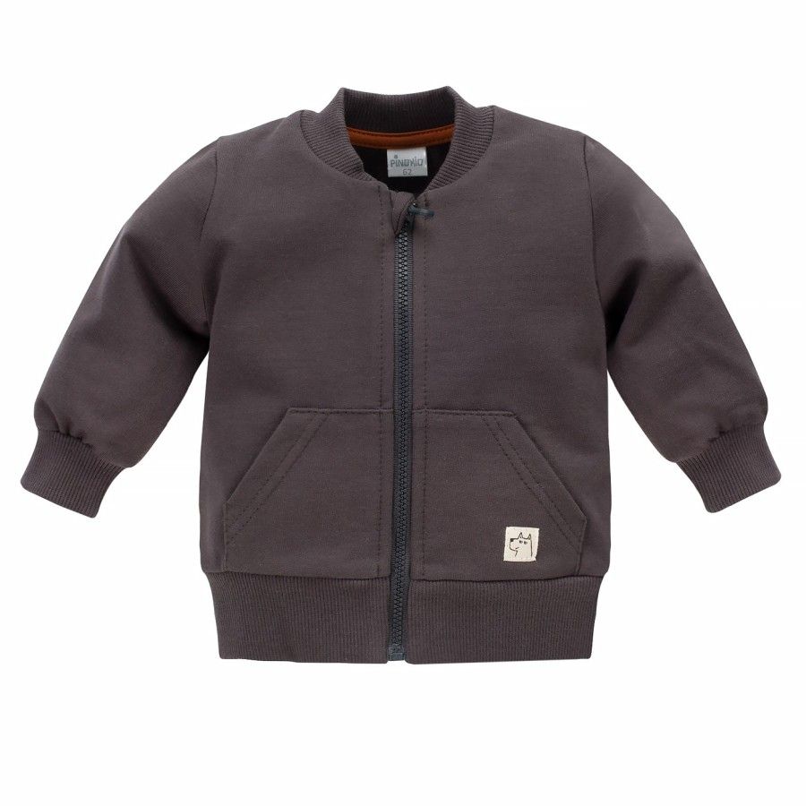 Pinokio Kinder-Sweatshirt mit Reißverschluss Olivier 62 Graphite