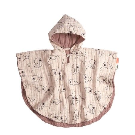 Done by Deer Zee poncho poeder roze