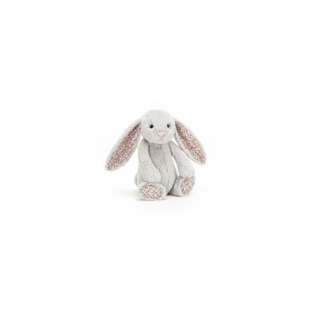 JellyCat Króliczek kwieciste uszy Srebrny 31cm