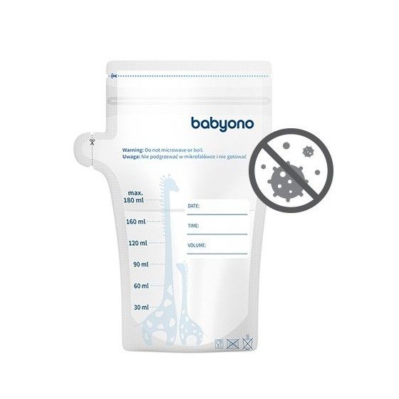 Babyono Woreczki do przechowywania pokarmu 180ml 30szt
