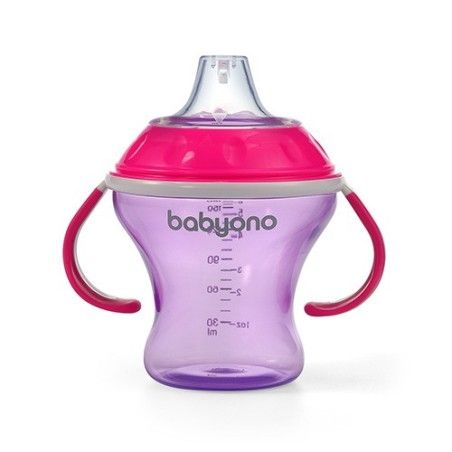 Babyono Kubek niekapek z miękkim ustnikiem NATURAL NURSING 180ml - pink