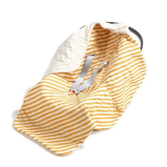 LA MILLOU CAR SEAT BLANKET - JERSEY - SHEELA STRIPES - RAFAELLO VELVET