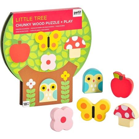 Petit Collage Wooden puzzles, puzzles for children The tree