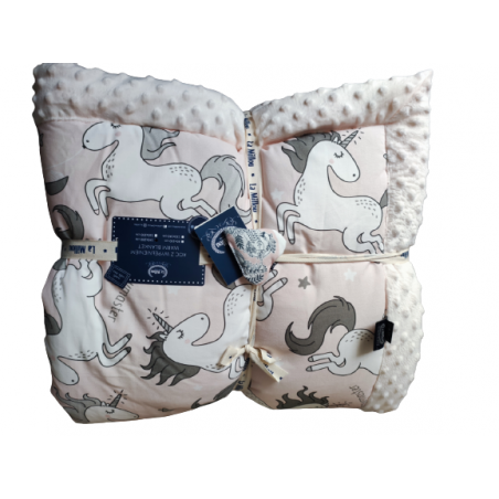 MANTA CALIENTE MINKY LA MILLOU - XL - UNICORNIO SUGAR BEBE CRUDO