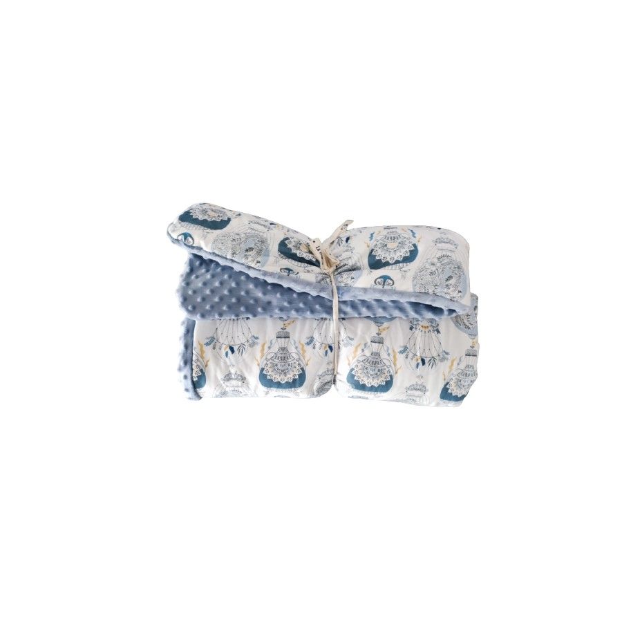 LA MILLOU WARM MINKY BLANKET - L - CAPPADOCIA SKY - WIND BLUE