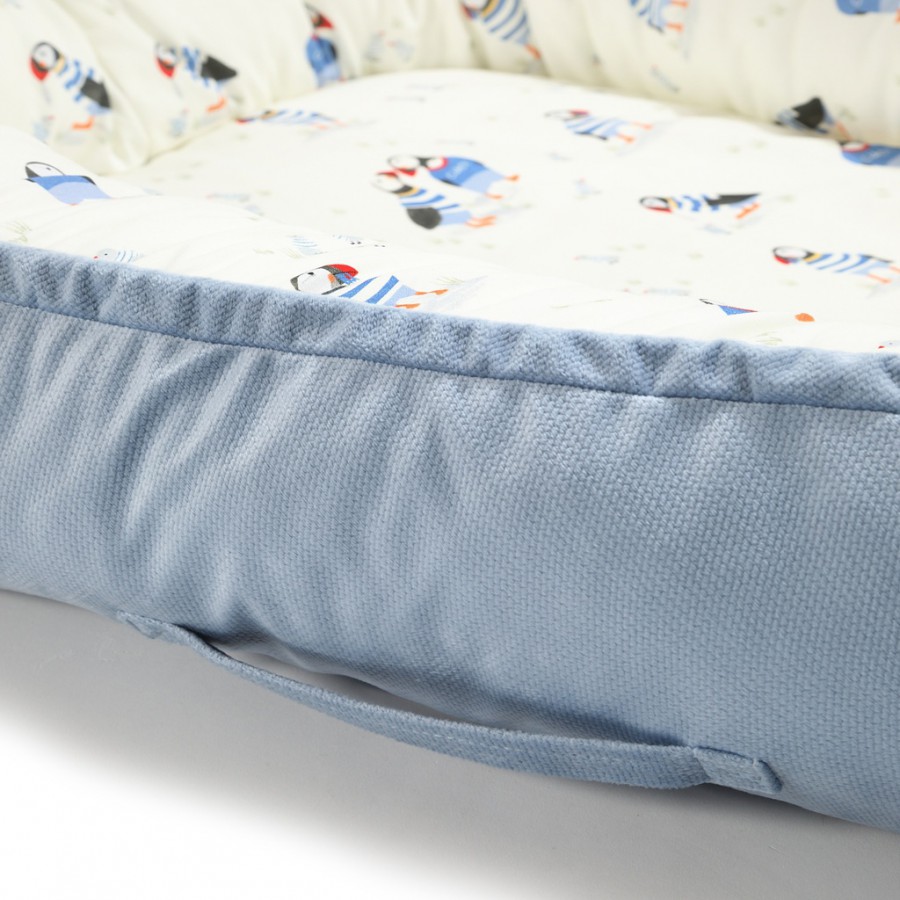 LA MILLOU KOKON BEST NEST GRANDE - PUFFIN - WIND BLUE VELVET