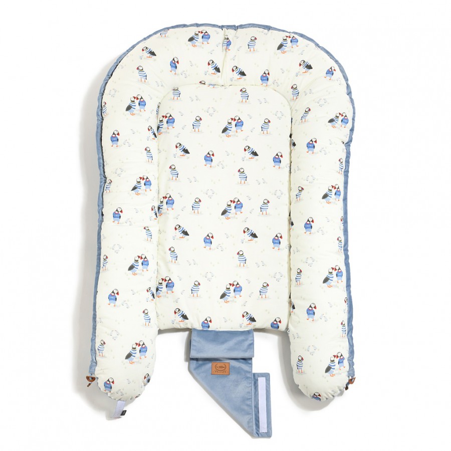 LA MILLOU KOKON BEST NEST GRANDE - PUFFIN - WIND BLUE VELVET