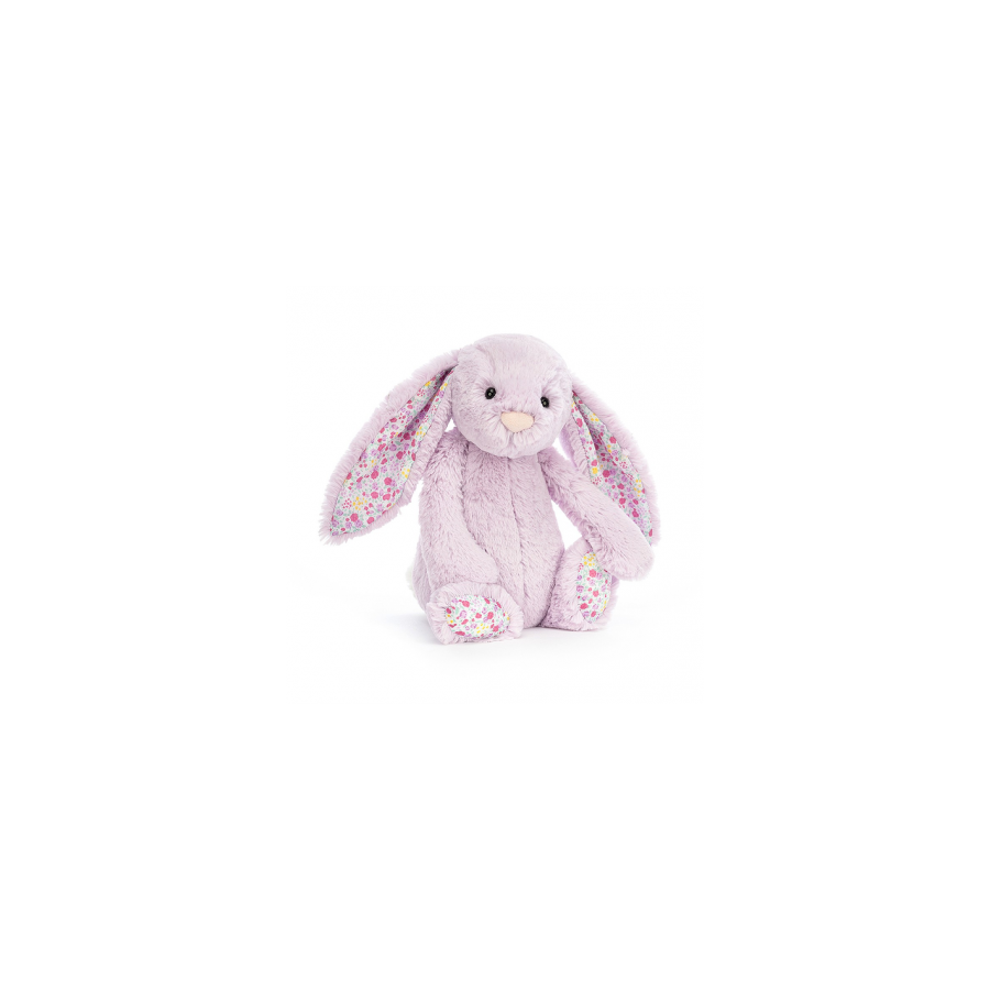 JellyCat Króliczek kwieciste uszy Fioletowy 31cm