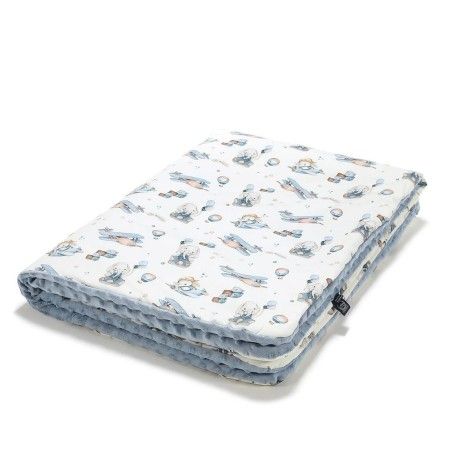 LA MILLOU COUVERTURE CHALEUREUSE MINKY - M - SYMBOLE PAR MAI HYGIÈNE - VENT BLEU