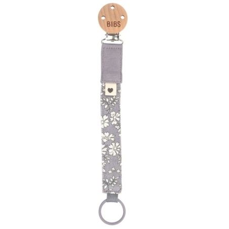 BIBS Liberty Pacifier CLIP CAPEL FOSSIL GRAY colgante para el dragón 100% de algodón orgánico