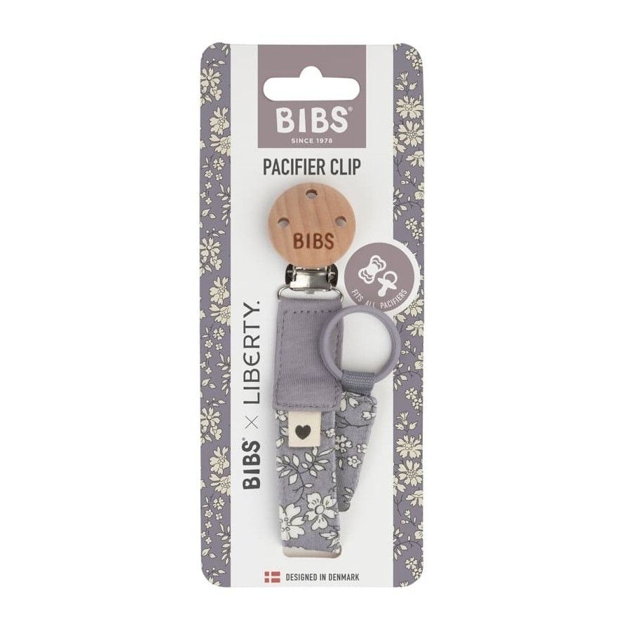 BIBS Attache-tétine Liberty Capel Fossil Grey 100 % coton