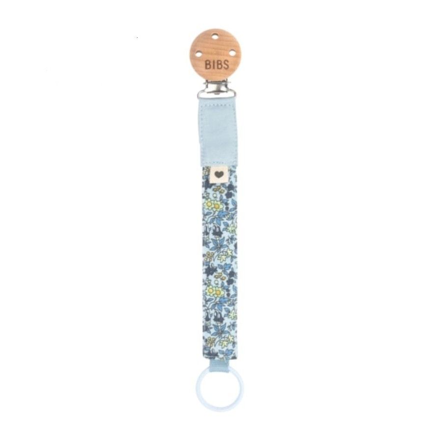 BIBS LIBERTY PACIFIER CLIP CHAMOMILE LAWN BABY BLUE pacifier