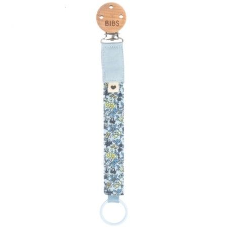 BIBS Liberty Pacifier Clip Chamomile Lawn BABY BLUE
