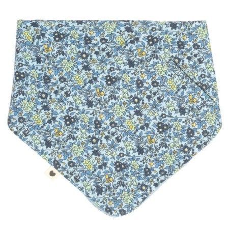 BIBS Liberty Bandana Bib Chamomile Lawn Baby Blue Bandanka Babych s puzdrom na čaj 100% Organická bavlna