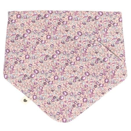 BIBS LIBERTY BANDANA BIB ELIOISE BLUSH spijkerband met een zakje voor een slok 100% biologisch katoen