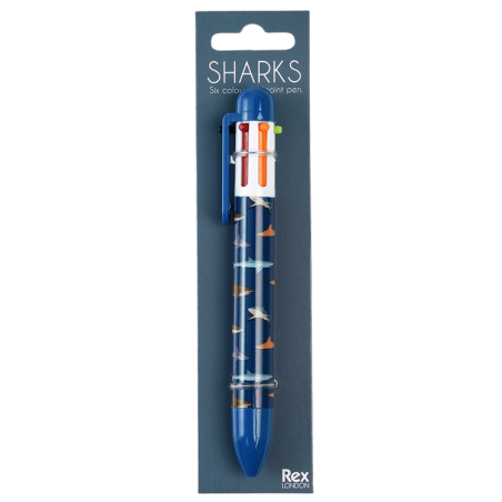 Rex London Sechsfarbiger Stift, Haie,