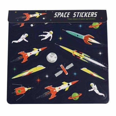 Rex London Stickers voor kinderen 3 vellen, Cosmos