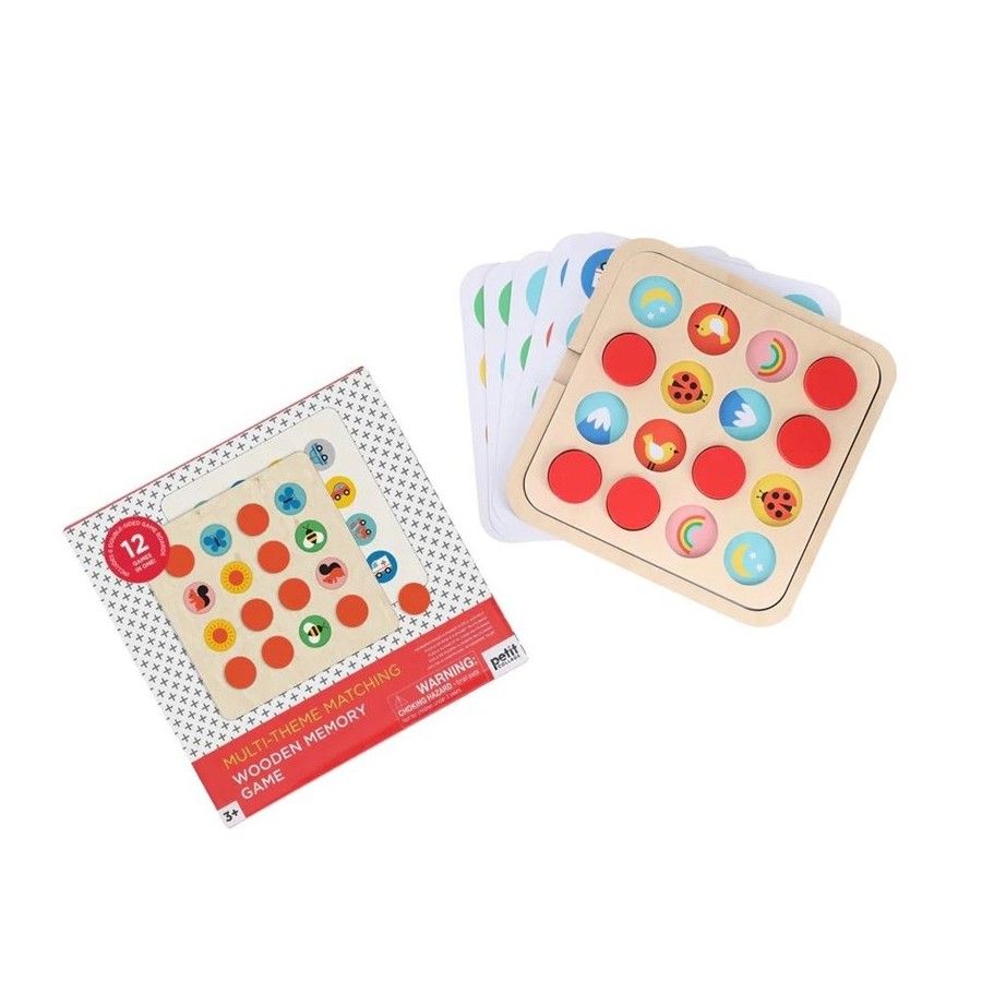 Petit Collage Memory Game with Interchangeable Wooden Cards