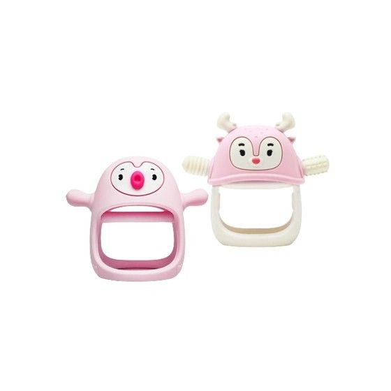 Smily Mia Missers voor Babies Penguin en Rendier Lichtroze
