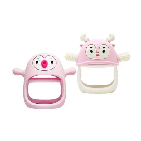 Smily Mia Missers for babies penguin and reindeer light pink