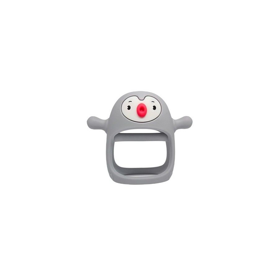 Smily Mia Gryzak Silikonowy Pingwin Buddy Light Grey