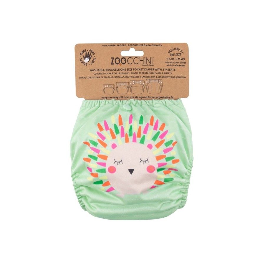Zoocchini AIO Mehrwegwindel mit 2 Einlagen Igel