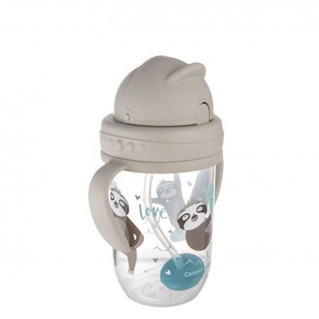 Canpol les bébés une tasse une goutte avec un tube et une balance 270ml EXOTIC ANIMALS gray