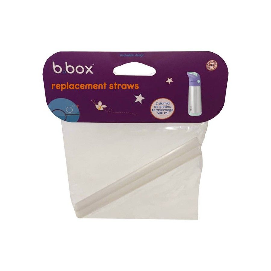 B.BOX Zestaw słomek do butelki termicznej 500 ml, 2 szt. 