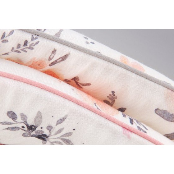 Samiboo - Bambusowa poduszka kwiaty z uszkami 25x35 różowa