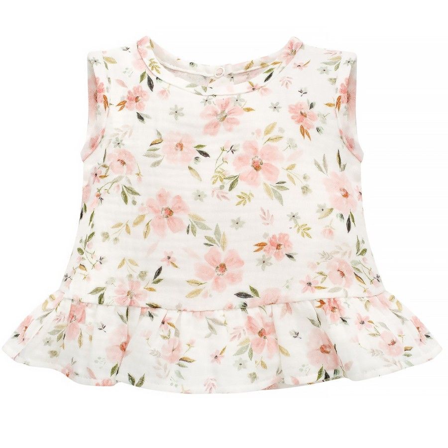 皮诺奇带肩带衬衫夏季花园花朵 74 号