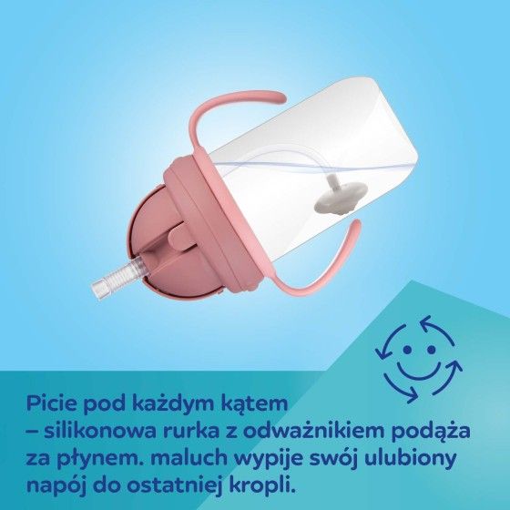 Canpol Babies Kubek Knubek with a tube and weights 270ml Exotic
