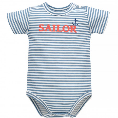 PINOKIO BODY SAILOR MANICA CORTA ECRU RIGHE 74