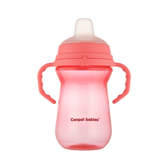 Canpol babes tazza con labbra in silicone FirstCup 250ml PINK