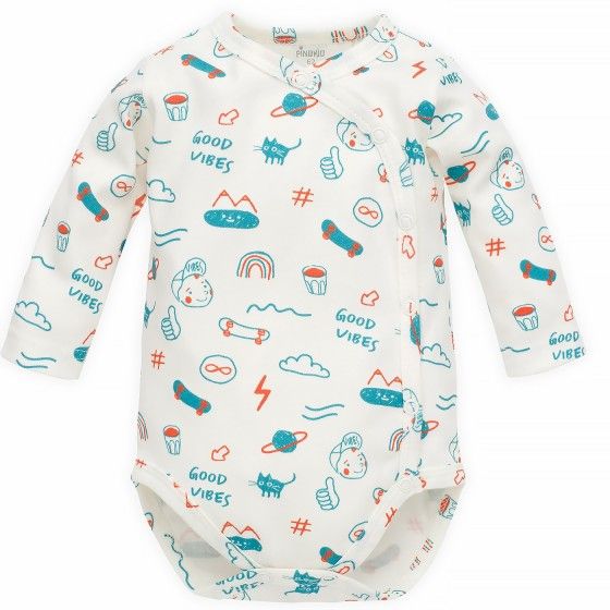 PINOKIO BODY UNFOLDED LONG SLEEVES ORANGE FLIP ECRU 56