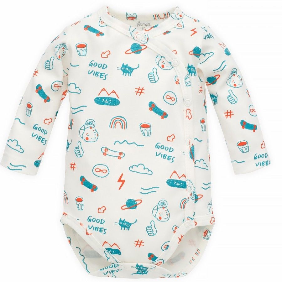 PINOKIO BODY UNFOLDED LONG SLEEVES ORANGE FLIP ECRU 62