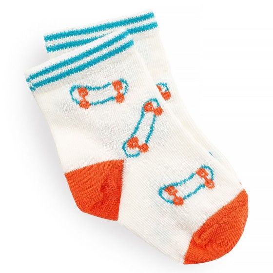 PINOKIO ORANGE FLIP SOCKS ECRU 86/92